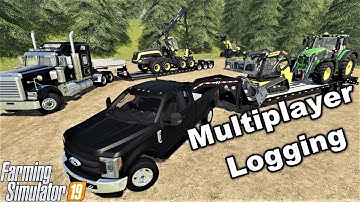 Farming Simulator 19 Multiplayer Logging On The New Boulder Canyon Logging Map FS19 Mods