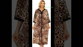 Hymuses Womens Long Zipper Robe: Nightgown, Housecoat, Loungewear (SXL) - Amazon Review