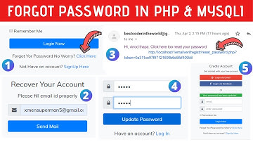 Forgot Password Recovery By Email in Login System using PHP and MySQLi in Hindi