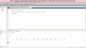 MATLAB- Deleting Elements