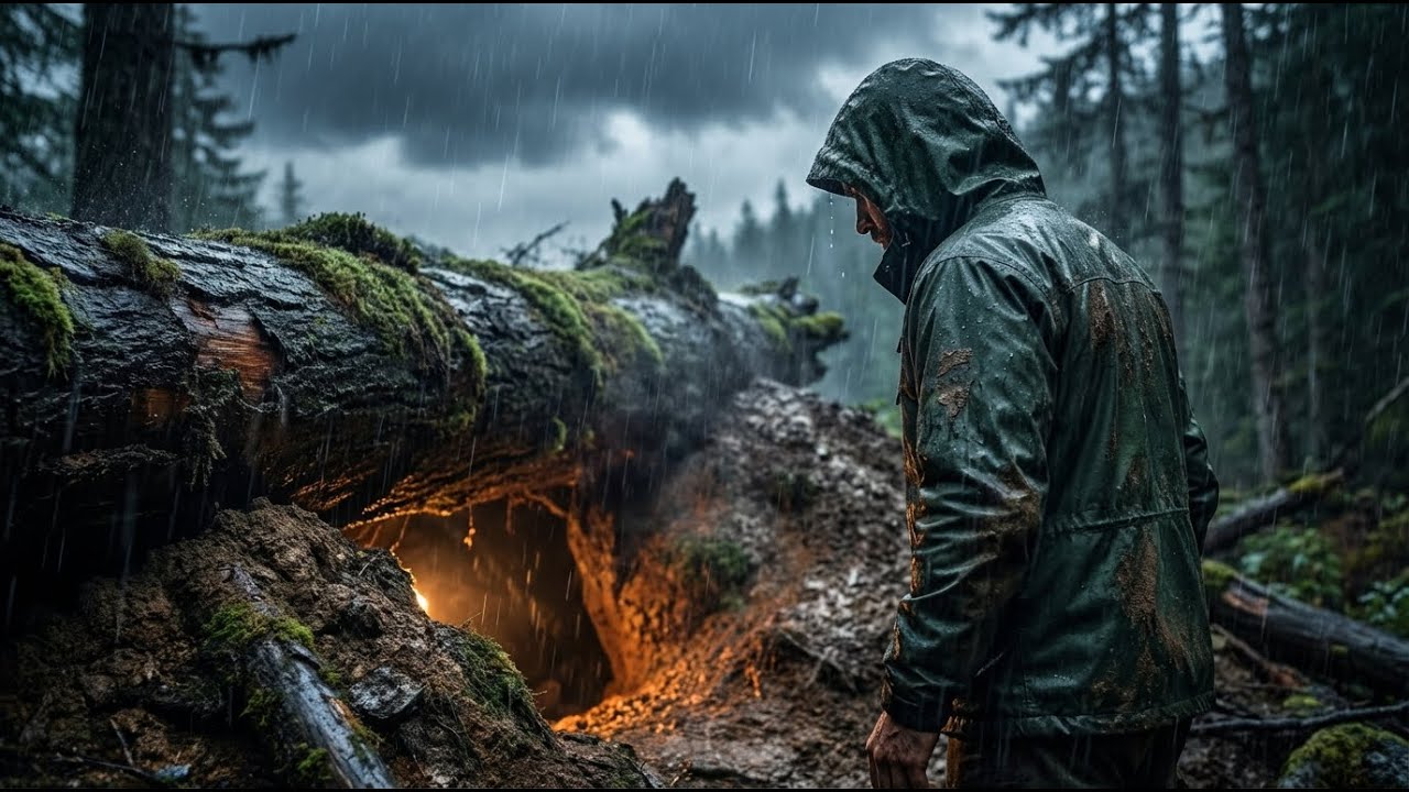 A Lonely Man Disappeared Into the Mountains… This Hidden Shelter Explains Why | Silent Survival ASMR