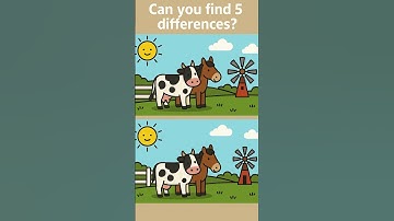 Can You Find 5 Differences?🧠Test Your Brain in 15 Seconds#mindmaze #viral #brainteaser#puzzle#shorts