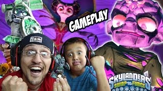 Team Doom Stone vs. Kaos & His Mom! Dad & Son Skylanders Swap Force Gameplay