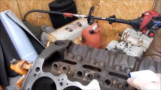340 Mopar Engine Build Ep.4: More block preparation using a chemical rust dissolver.
