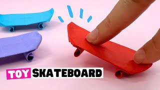 How to make origami skateboard easy, paper toy skateboard