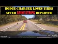 High Speed Pursuit with DODGE CHARGER | Watch SPIKE STRIP destroy tires and end chase