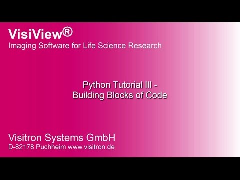 VisiView Python Tutorial III - Building Blocks of Code