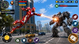 Iron Man Fights Enemy Robots & Destroys Spaceship to Complete the Mission 3D - Android Gameplay screenshot 5