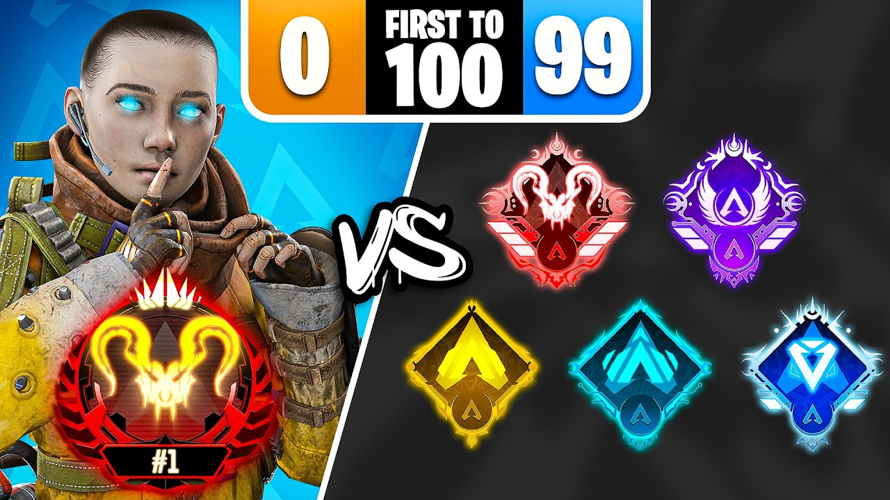 #1 Console & PC Movement Apex Predator's vs Every Rank With a 99 Kill Lead