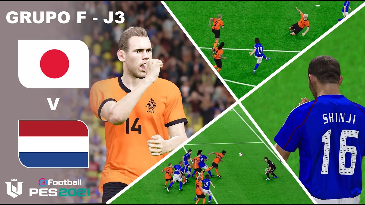 Japon vs Holanda ● Grupo F J3 Mundial Selecciones clásicas ● Gameplay Pes 2021