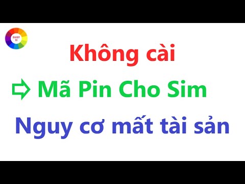 Cách cài mã Pin cho SIM = SIM không có mã PIN, Tạo điều kiện cho tội ...