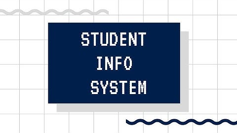 STIA1014: Student Info System