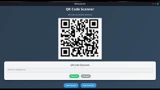 QR Scanner Pro (JavaFX Desktop Application)