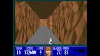 Wolfenstein 3D Walkthrough Lets Play 100 E4M10 Secret Floor Wolfenstein Walkthrough