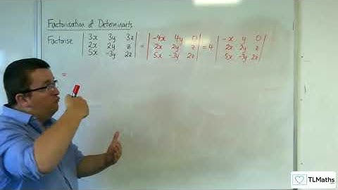 AQA A-Level Further Maths C9-05 Factorisation of Determinants: Example 4