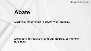 Abate Meaning