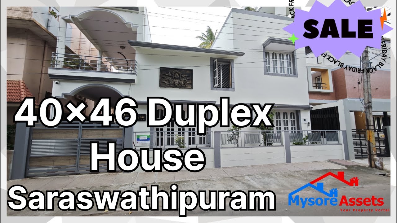 3BHK Duplex House for Sale in Saraswathipuram Mysore | Heart of the City | North facing house