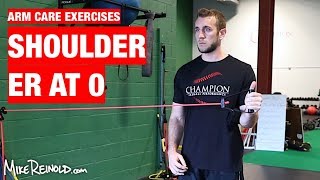 Shoulder Tubing ER at 0 Degrees Exercise - Arm Care Shoulder Program