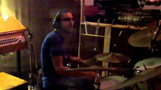 Gutbucket: Said the Trapeze to Gravity [FLOCK] .. studio video! Adam Gold overdubs 2nd drum kit