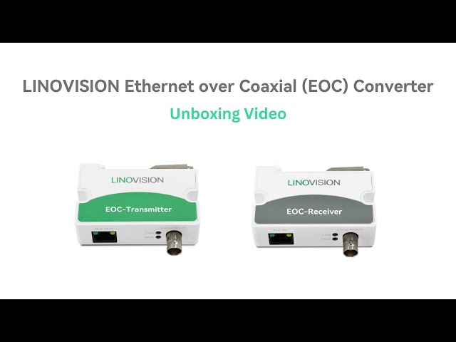 LINOVISION POE Over Coax EOC Converter Ethernet (IP) Over Coax (10 Pac