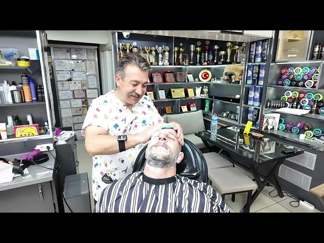 ASMR Relaxing Shoulder Massage for Deep Sleep | Hair Beard Trim, Back Massage & Skin Care