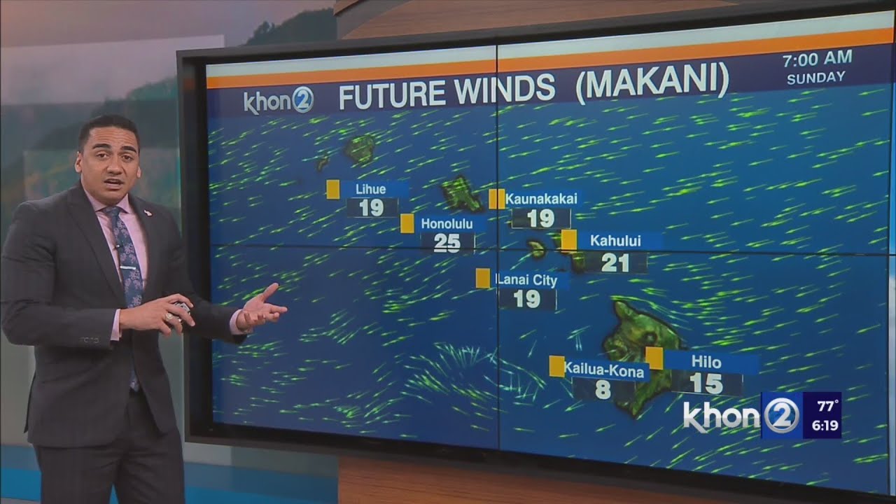 Breezy trade winds will begin to ease off - YouTube