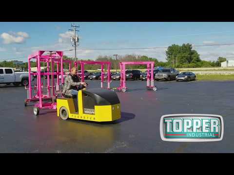 Topper Industrial  Mother Daughter Quad Steer Carts Prove Great Tracking. Tugger