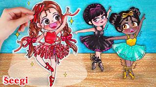 [👗Paper DIY] Ballet Dress Design - Seegi Makeover 🩰 Seegi Stop Motion Paper - ASMR