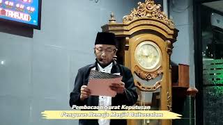 Pembacaan Surat Keputusan Pengurus Remaja Masjid Baitussalam (PERMASBA)