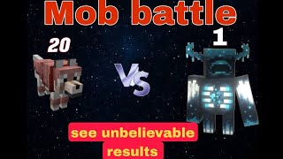 1 Warden vs. 20 Armored Wolves: The Ultimate Minecraft Mob Battle! #minecraft #video who will win ?