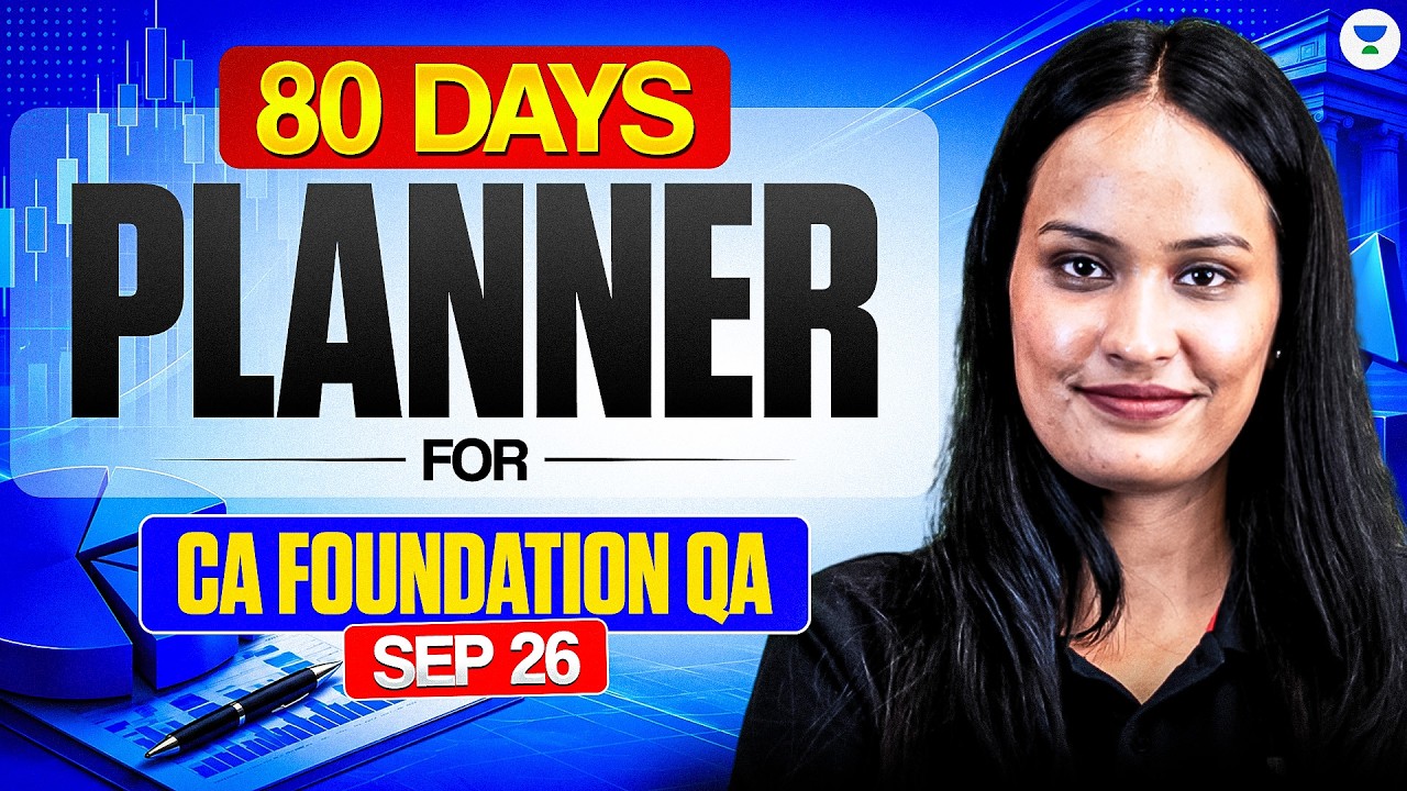 Study Plan 80 Days for CA Foundation Sept 2026 Quantitative Aptitude ...