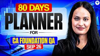 Study Plan 80 Days for CA Foundation Sept 2026 Quantitative Aptitude | Shivani Sharma
