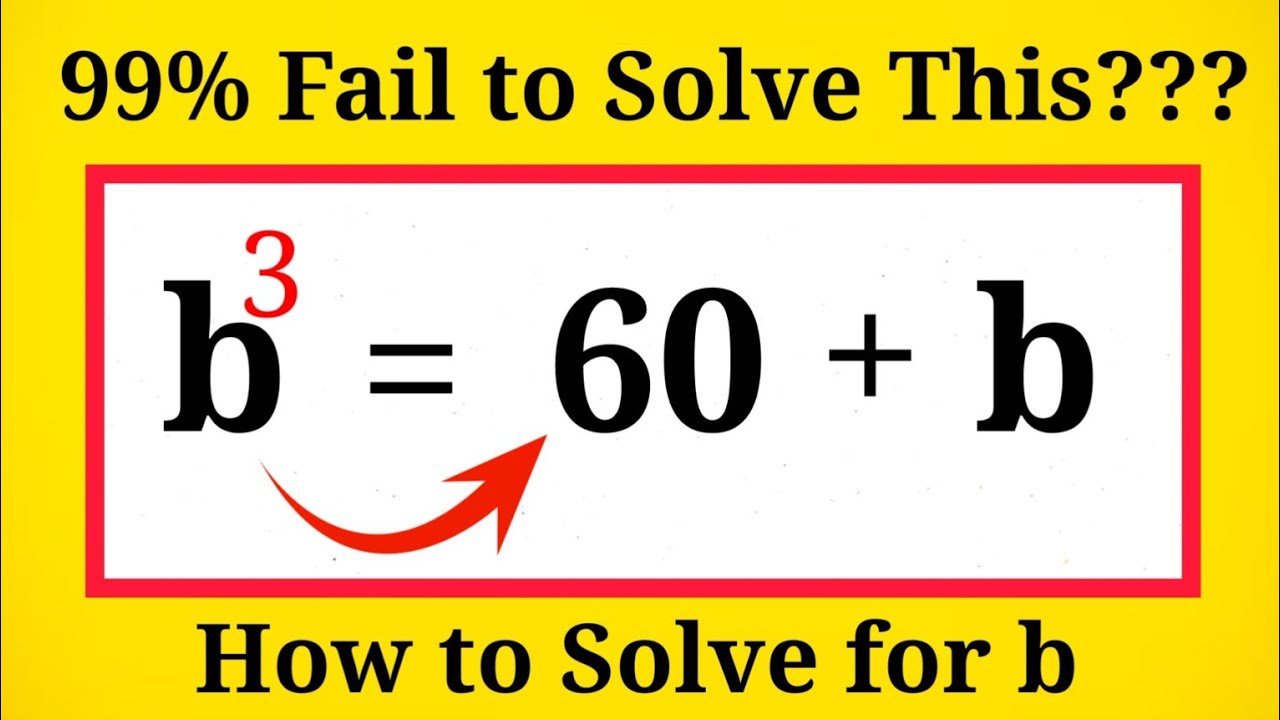Can you solve this math olympiad Exponential algebra Question | How to Solve for b 