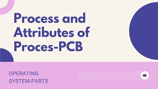 Process and Attributes of the Process - Process Management - Lecture 5