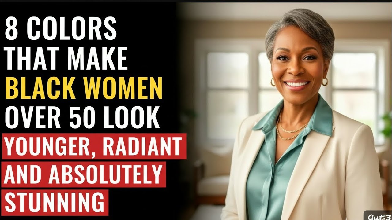8 COLORS THAT MAKE BLACK WOMEN OVER 50 LOOK YOUNGER, RADIANT & ABSOLUTELY STUNNING.