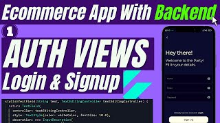 1.Auth View - Flutter Ecommerce App With Backend And Admin Panel | Flutter Ecommerce App NodeJS