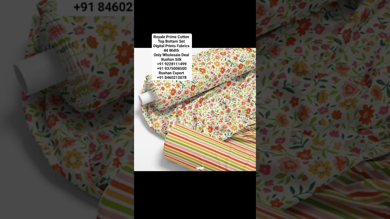 Prime Cotton Top Bottom Dupatta Set 44 Width Rushan Silk Ahmedabad Gujarat India +91 9228111499