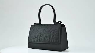 ブラックフォーマルバッグ 4点セット キルティングフラワー HK-1622