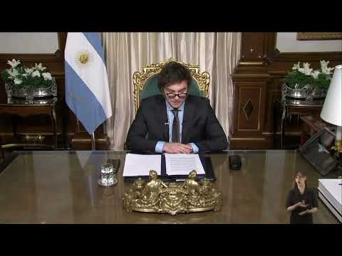 Mensaje de fin de año del presidente Javier Milei: "Estoy seguro que habrá luz al final del camino"