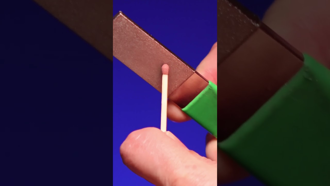 Diamond file vs. match (ASMR close up / macro) 