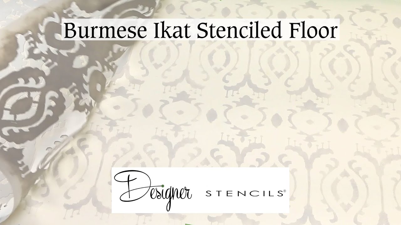 Stenciling Your Floor with a Burmese Ikat Stencil Design | Designer Stencils