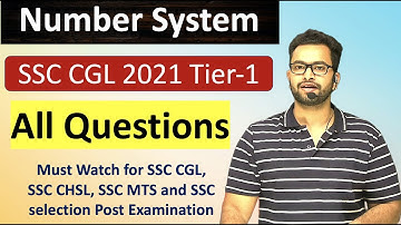 SSC CGL 2021 Number system all Questions solution