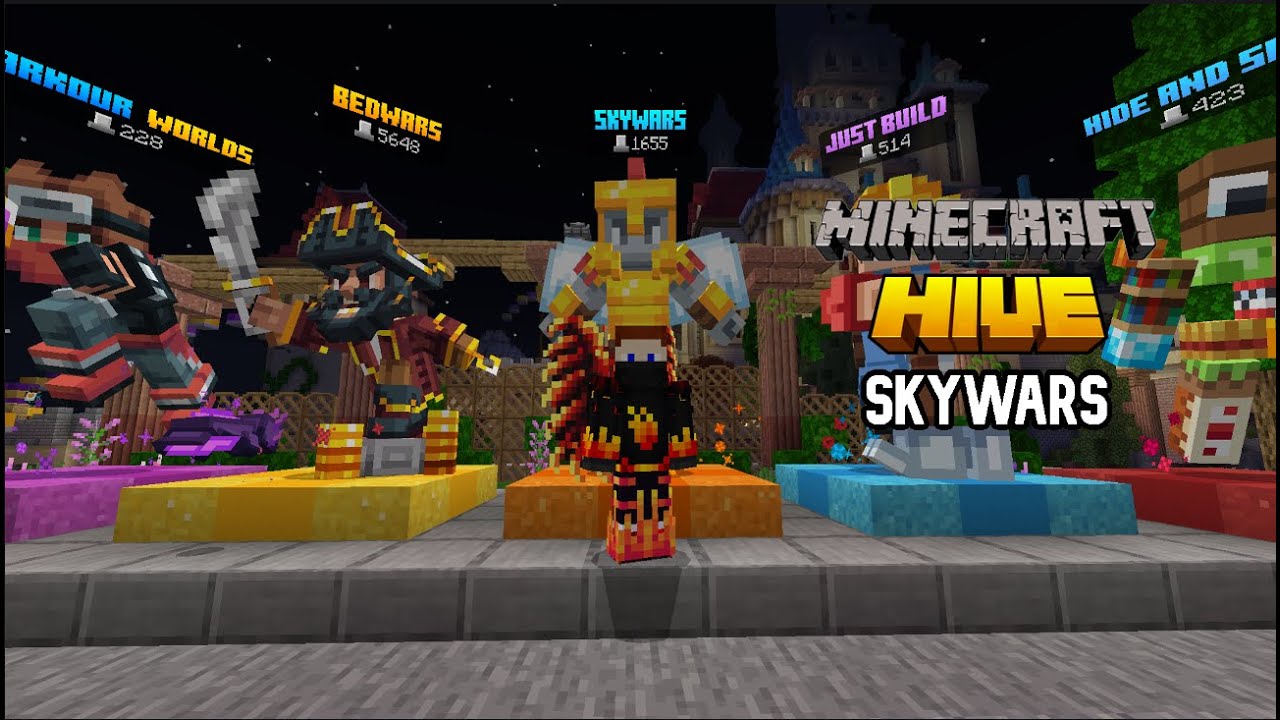 Minecraft The Hive Skywars Classic Solo And Squad 3 Youtube 