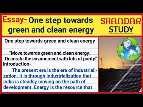 green energy conversion essay pdf in english