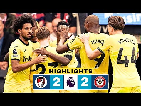 Bournemouth vs Brentford 2-2 Highlights | Premier League | Justin Kluivert Goal | Kevin Schade Brace