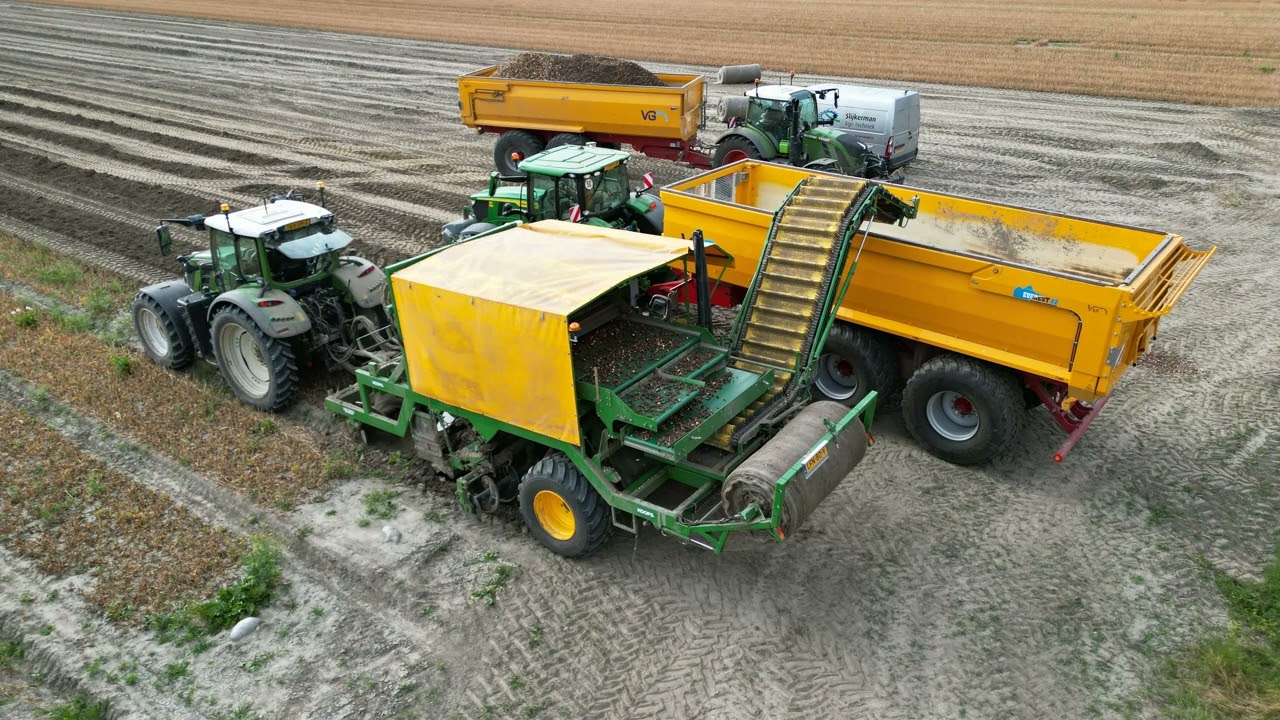 Tulpenbollen rooien op 2.25 met van Loonbedrijf van Diepen