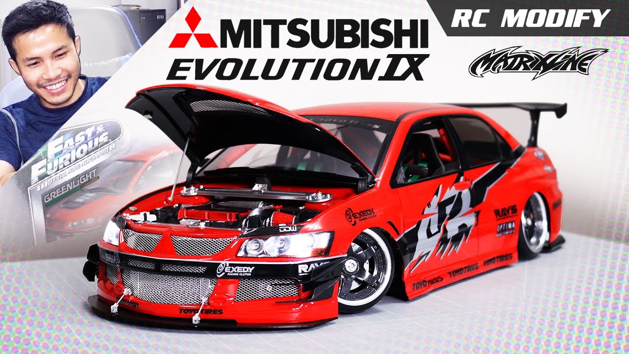 Rc Modify 36 | Red Evo 9 Fast And Furious Tokyo Drift Style - Rc Car -  Youtube