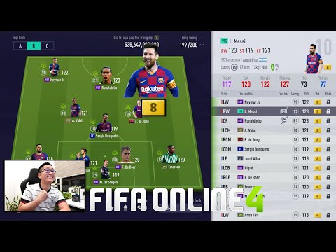 FIFA ONLINE 4: TRẢI NGHIỆM MESSI +8 & FC BARCELONA +8 CỰC CHẤT, ĐI CHỢ ĐẬP THẺ XÂY TEAM BỔ RẺ