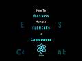 Return multiple elements in reactjs. #react #reactjs #reactjstutorial
