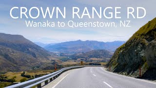 4K Scenic Drive on Crown Range Road | Wanaka to Queenstown, New Zealand